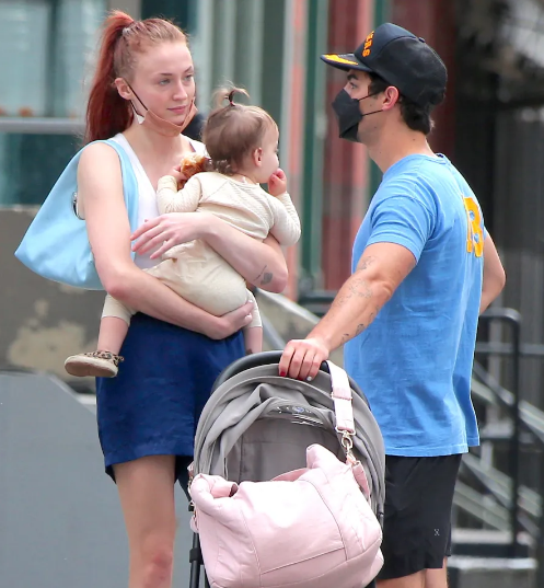 Sophie Turner and Joe Jonas with their kid